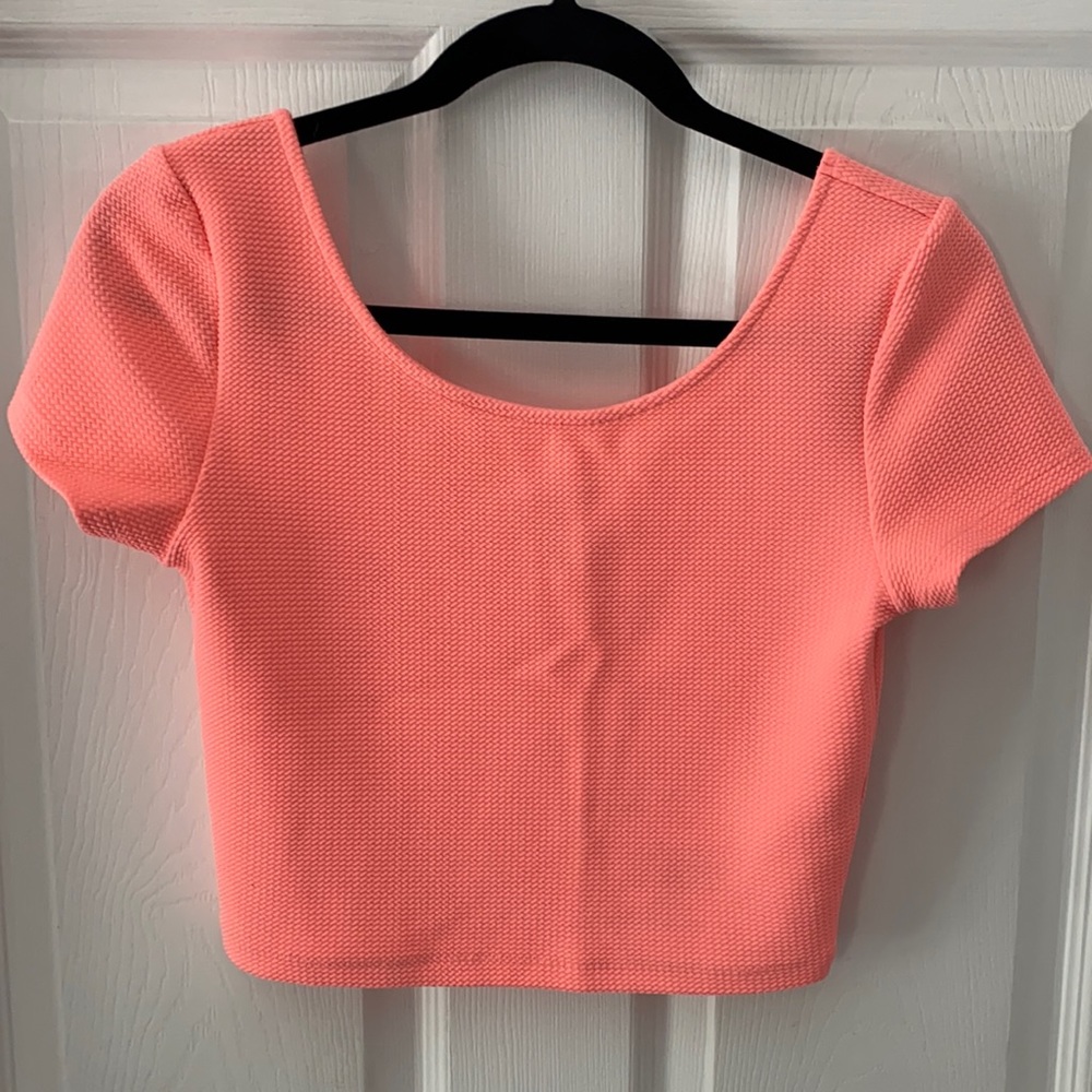 Neon Pink Textured Crop